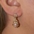 Boucles d'oreilles originales FLEUR 1810 avec diamants. Seconde main