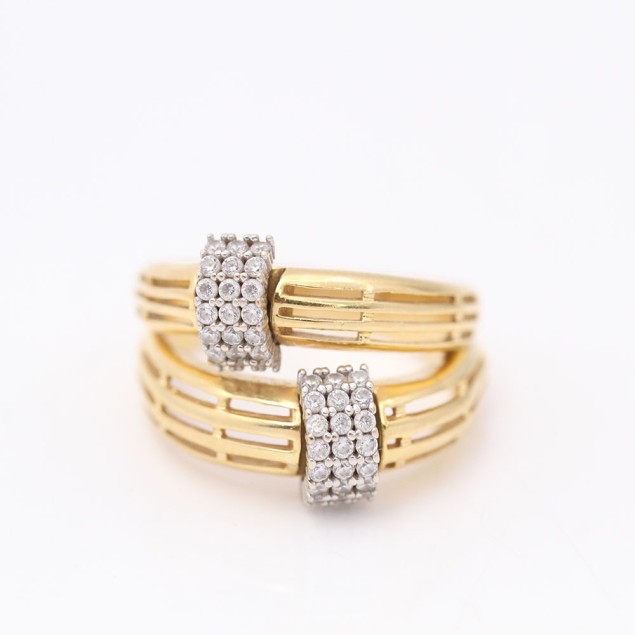Anell d'or 18k amb circonites de...