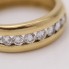 Mitja aliança d'or 18k amb diamants de segona mà