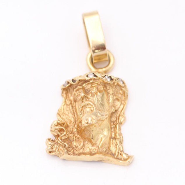 Colgante Cristo de oro 18k con...