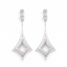 Boucles d\'oreilles LISS en or et diamants. Neuves