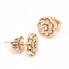 Boucles d'oreilles vintage en or et diamants. Neuves