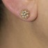 Boucles d'oreilles vintage en or et diamants. Neuves