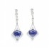 Boucles d'oreilles TANZANITE en or et diamants. Neuves