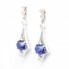 Boucles d'oreilles TANZANITE en or et diamants. Neuves