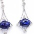 Boucles d'oreilles TANZANITE en or et diamants. Neuves