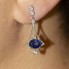 Boucles d'oreilles TANZANITE en or et diamants. Neuves