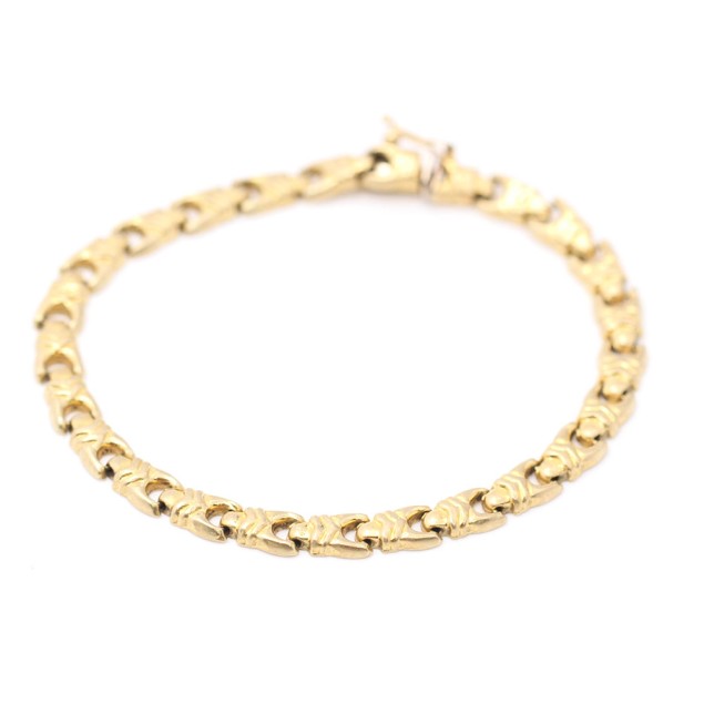 Pulsera articulada de oro 18k de...