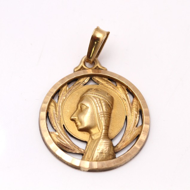 Medalla virgen de Montserrat de oro...