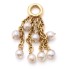 Pendentif en or 18k avec perles seconde main