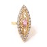 Bague marquise en or 18k d'occasion avec zircons