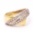 Anillo pico de oro 18k con diamantes de segunda mano