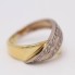 Anillo pico de oro 18k con diamantes de segunda mano