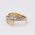 Anillo pico de oro 18k con diamantes de segunda mano