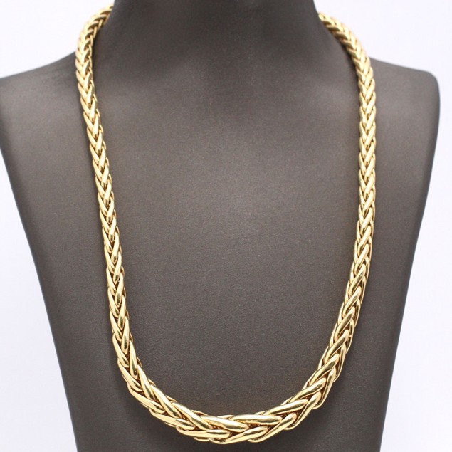 Collar trenat d'or 18k de segona mà