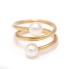 Bague spirale en or 18k avec perles d'occasion