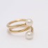 Bague spirale en or 18k avec perles d'occasion