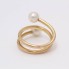 Bague spirale en or 18k avec perles d'occasion