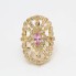 Bague marquise en or 18k d'occasion avec zircons