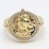 Sello león de oro 18k con circonitas de segunda mano