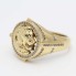 Sello león de oro 18k con circonitas de segunda mano