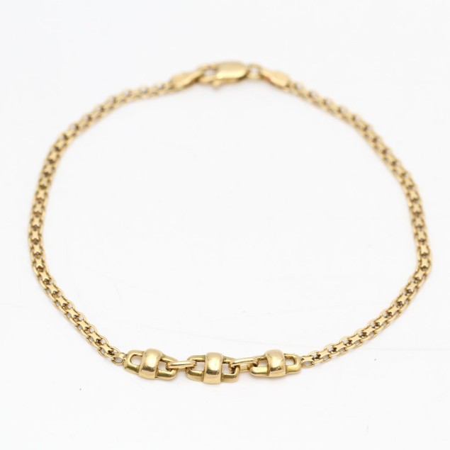 Bracelet alterné en or 18k d'occasion