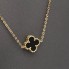 Collier fleurs en or 18k avec onyx d'occasion