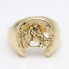 Sello herradura con caballo de oro 18k de segunda mano