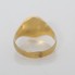 Sello con inicial M de oro 18k con ónix de segunda mano
