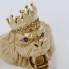 Chevalière gorille en or 18 carats d'occasion avec zircons