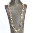 Cadena estilo versace de oro 18k con ónix y circonitas