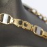 Cadena estilo versace de oro 18k con ónix y circonitas