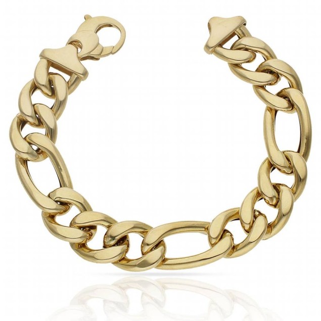 Bracelet creux en or 18k style... Bracelet creux en or 18k style...