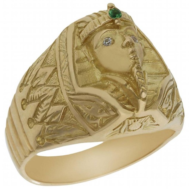 Chevalière de Toutankhamon en or 18k... Chevalière de Toutankhamon en or 18k...