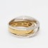 Anillo cruzado de oro bicolor 18k con diamantes segunda mano