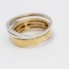 Anillo cruzado de oro bicolor 18k con diamantes segunda mano