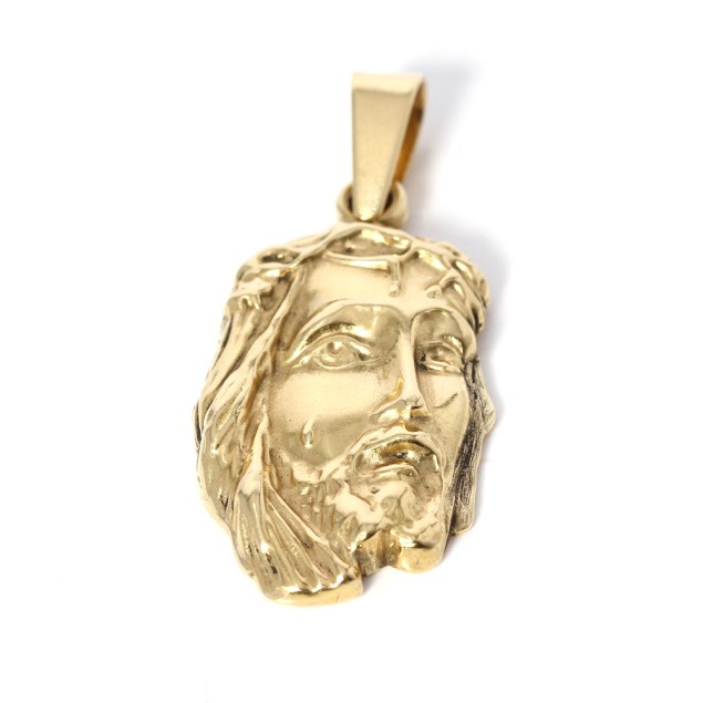 Pendentif visage du Christ en or 18k...