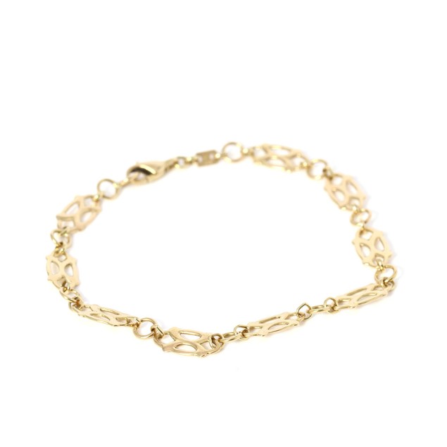 Pulsera calada de oro 18k de segunda...