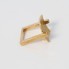 Bague carrée en or 18k avec diamants seconde main