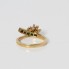 Bague croix en or 18k avec émeraudes et diamants 2ème main