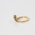 Bague croix en or 18k avec émeraudes et diamants 2ème main