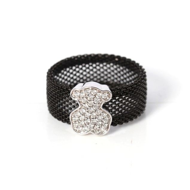 Bague TOUS ICON MESH en acier...