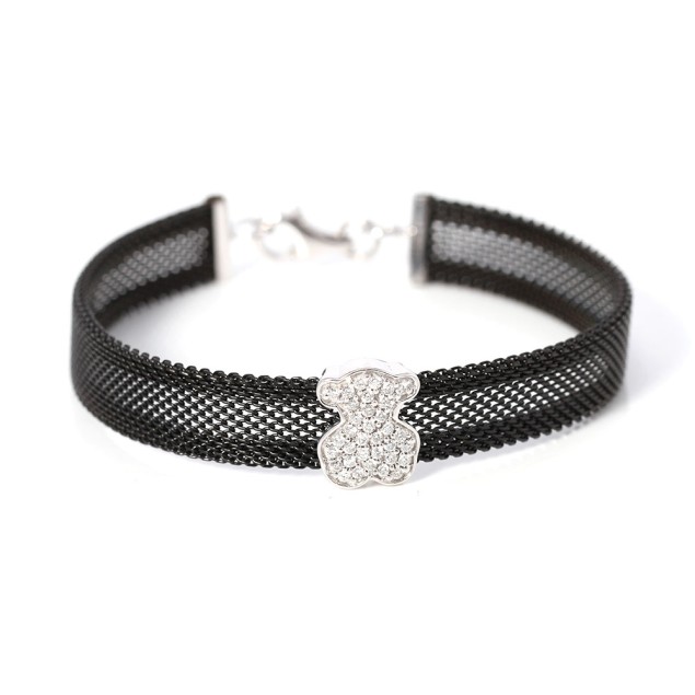 Pulsera TOUS ICON MESH de acero y oro...