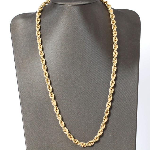 Cordon semi creux en or 18k d'occasion