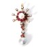 Pendentif en or 18k avec perles, rubis et diamants
