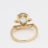 Bague en or 18k avec topaze bleue et diamants seconde main