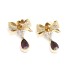 Boucles d'oreilles en or 18k avec rubis, citrines et diamants