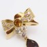 Boucles d'oreilles en or 18k avec rubis, citrines et diamants