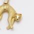 Pendentif félin en or 18k avec diamants seconde main