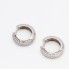 Boucles d'oreilles créoles en or 18k avec diamants seconde main